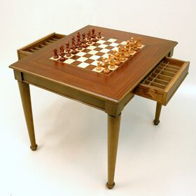 Ahşap Satranç Masası - 80cm x 80cm x 72cm